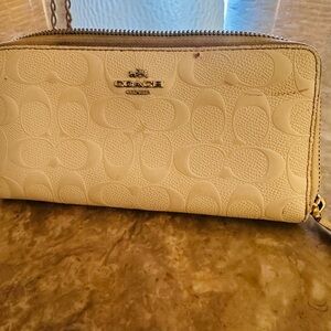 Coach Cream Women's Bag smudged.